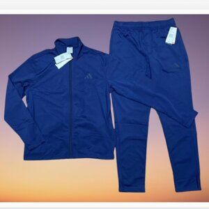 adidas Men's 2pc Set Tricot Jack PANTS Tracksuit Navy Size M/L/XL New
